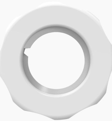 Luer Lock Nut in Natural Nylon