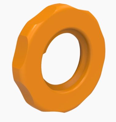 Luer Lock Nut in Nylon-Orange