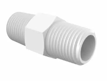 White Nylon Nipple 1/8" NPT