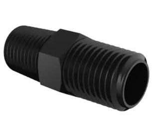 Glass Filled Black Nylon Nipple 1/4" NPT