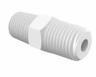 1/4-18 NPT Schedule 80 HEX Polypropylene