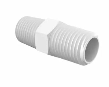 White Nylon Nipple 1/4" NPT