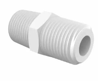 Natural Kynar 740 Nipple 1/2"Schd. 80 NPT
