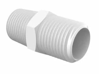 Natural Nylon Nipple 1/2" NPT