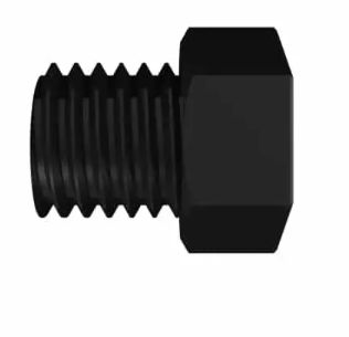 Plug 1/4"-28 UNF Thread Black Nylon