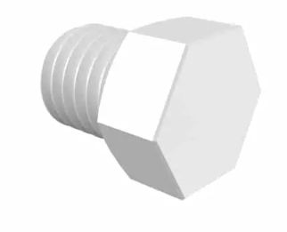 Plug 1/4"-28 UNF Thread Polypropylene