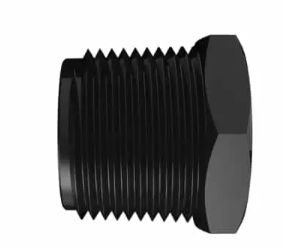 Threaded Plug 1" NPT in Black Nylon