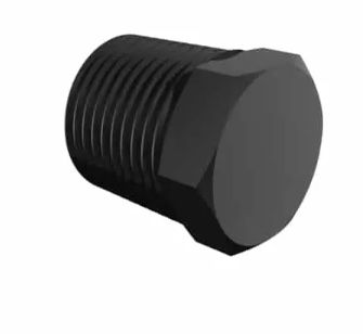 Glass Filled Black Nylon Plug 1/2" NPT