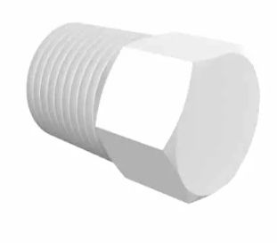 Animal Derivative Free Polypropylene Threaded Plug 1/8" NPT