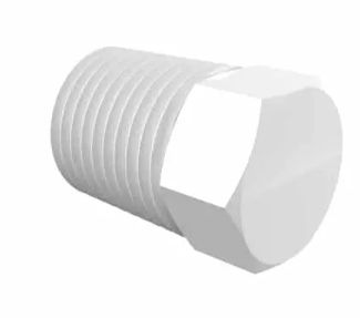 White Nylon Plug 1/4" NPT