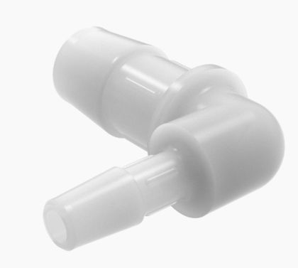 Reduction Elbow 1/2" x 1/4" in Natural Kynar 740 - Cleanroom Manufactured