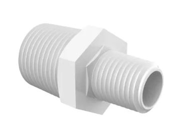 Conversion Nipple 1/2" NPT x 1/8" NPT in Natural Nylon