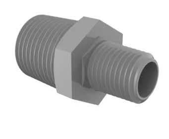 Conversion Nipple 1/2" NPT x 1/8" NPT in Gray Kynar