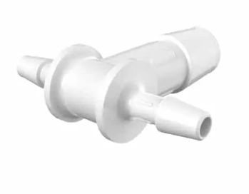 Non Animal Derived Polypropylene Reduction Tee 5/32" ID Barbs x 3/8" ID Barb