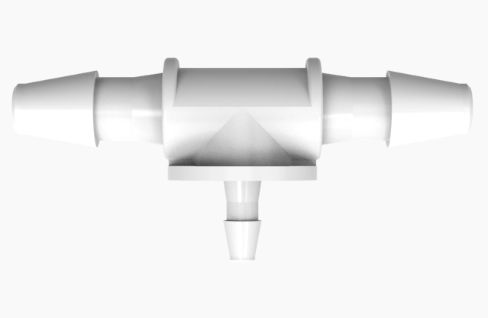 Reduction Tee 1/8"ID x 1/16" in Medical Nylon