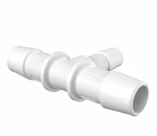 Animal Derivative Free Polypropylene Reduction Tee 1/2" ID x 3/8" ID x 1/2" ID