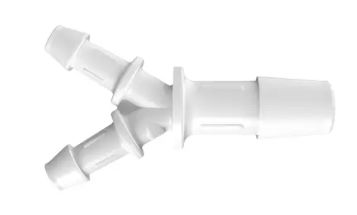 Reduction Y 3/16" x 5/16" ID in Natural Kynar 740