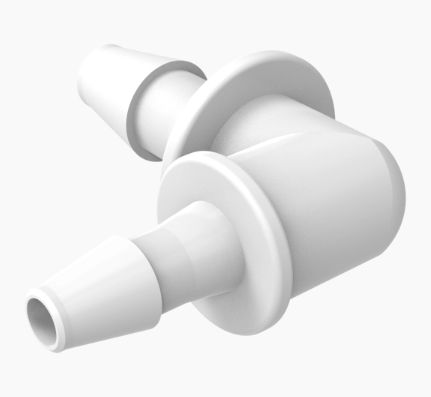 Reduction Elbow 1/8" Barb x 3/32" Barb Natural Nylon