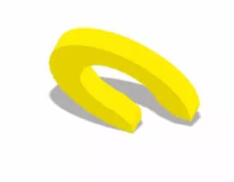Standard Color Coded Clip Ring - Yellow