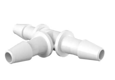 White Polypropylene Tee 1/16" Barb