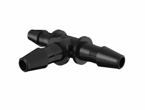 Tee 1/8" Barb in Black Nylon
