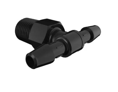 1/8-27 NPT to 3/16 Barbed Tee