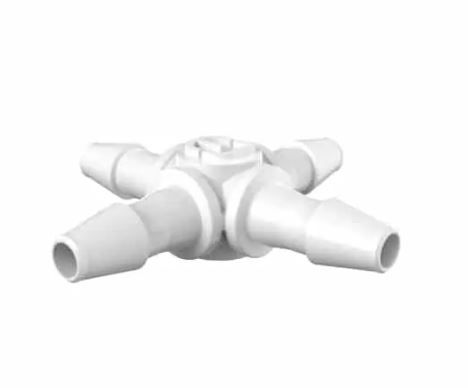 Cross 1/16" Barb in Natural Nylon