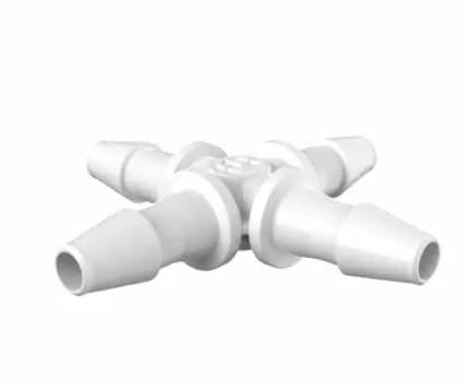 Cross 3/16" Barb in Natural Nylon