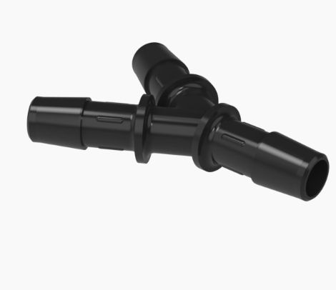 Wye 3/8" Barb in Glass Filled Black Nylon