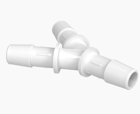 Wye 3/8" Barb in White Nylon
