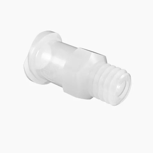 Female Luer to 10-32UNF Thread in Natural Kynar Cleanroom Manufactured.