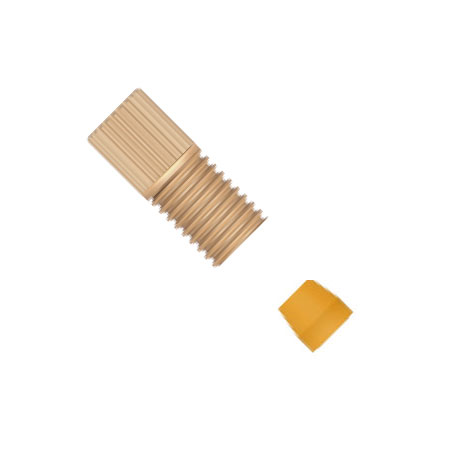 PEEK 1/4-28UNF Fitting Kompakt - 2,5mm OD Two-Piece Set