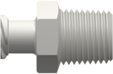 Female Luer Fitting Female Luer Thread Style to 1/8-27 NPT Thread, White Nylon