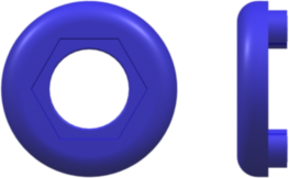 Other Fitting Color Coded Lock Ring (For use with FTLLB or FTLB panel mount fittings), Blue Nylon