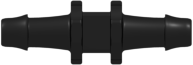 Tube to Tube Fitting Straight Through Tube Fitting with 500 Series Barbs, 3/32 (2.4 mm) ID Tubing, Black Nylon