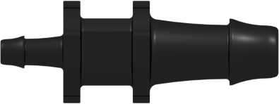 Tube to Tube Fitting Straight Through Reduction Tube Fitting with 500 Series Barbs, 1/4 (6.4 mm) and 1/8 (3.2 mm) ID Tubing, White Nylon