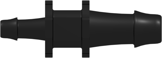 Tube to Tube Fitting Straight Through Reduction Tube Fitting with 500 Series Barbs, 5/16 (8.0 mm) and 3/16 (4.8 mm) ID Tubing, Black Nylon