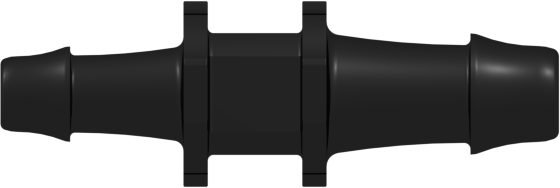 Tube to Tube Fitting Straight Through Reduction Tube Fitting with 500 Series Barbs, 5/16 (8.0 mm) and 1/4 (6.4 mm) ID Tubing, Black Nylon
