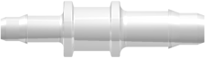 Tube to Tube Fitting Straight Through Reduction Tube Fitting with Barbs, 1/8 (3.2 mm) and 3/32 (2.4 mm) ID Tubing, Animal-Free Natural Polypropylene