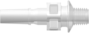 Male Luer Fitting Male Luer to 10-32 Special Tapered Thread (May be used with separate rotating lock ring; FSLLR), Animal-Free Natural Polypropylene
