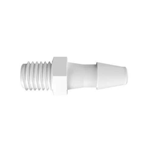 Adapter 1/4-28 UNF Thread x 5/32 Barb in Acetal