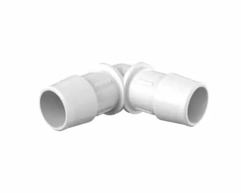 Elbow 3/4 Barb in White Polypropylene
