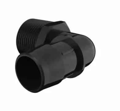 Elbow 1 NPT x 1 Barb in Black Nylon