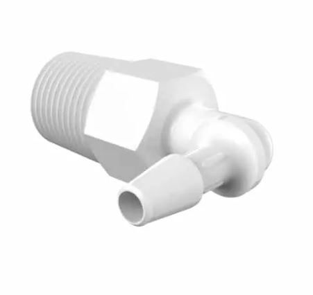White Polypropylene L 1/8BSPT x 1/8ID