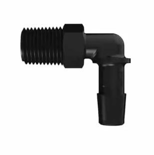 Black Nylon L 1/4BSPT x 3/8ID