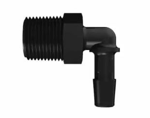 Black Nylon L 3/8BSPT x 5/16ID