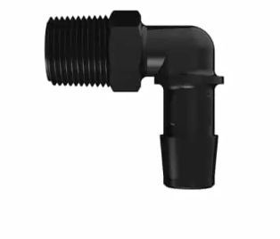 Black Nylon L 3/8BSPT x 1/2ID