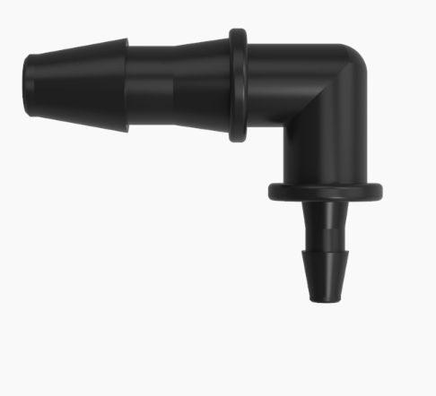 Reduction Elbow 1/8 x 1/16 in Black Nylon