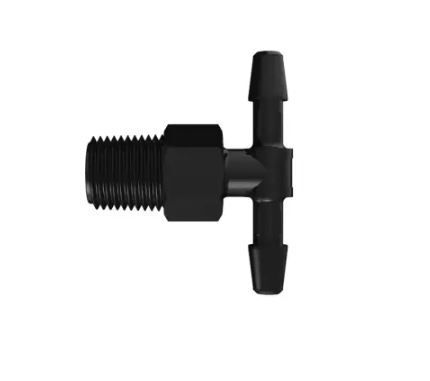 Black Nylon Tee 1/8BSPT x 5/32 Barb