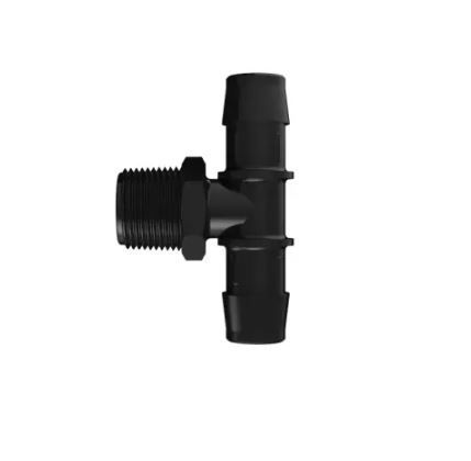 Black Nylon Tee 3/4 NPT x 3/4 Barb